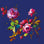 print risk'n'roses blue