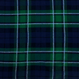Zielono-granatowa kratka w stylu tartan – idealna do eleganckich sukienek i ubrań