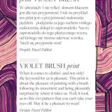 Wzór Violet Brush – artystyczny, fioletowy print z ruchomymi liniami, projekt Paweł Palikot